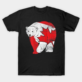 Canadian Bear Maple Leaf Canada T-Shirt